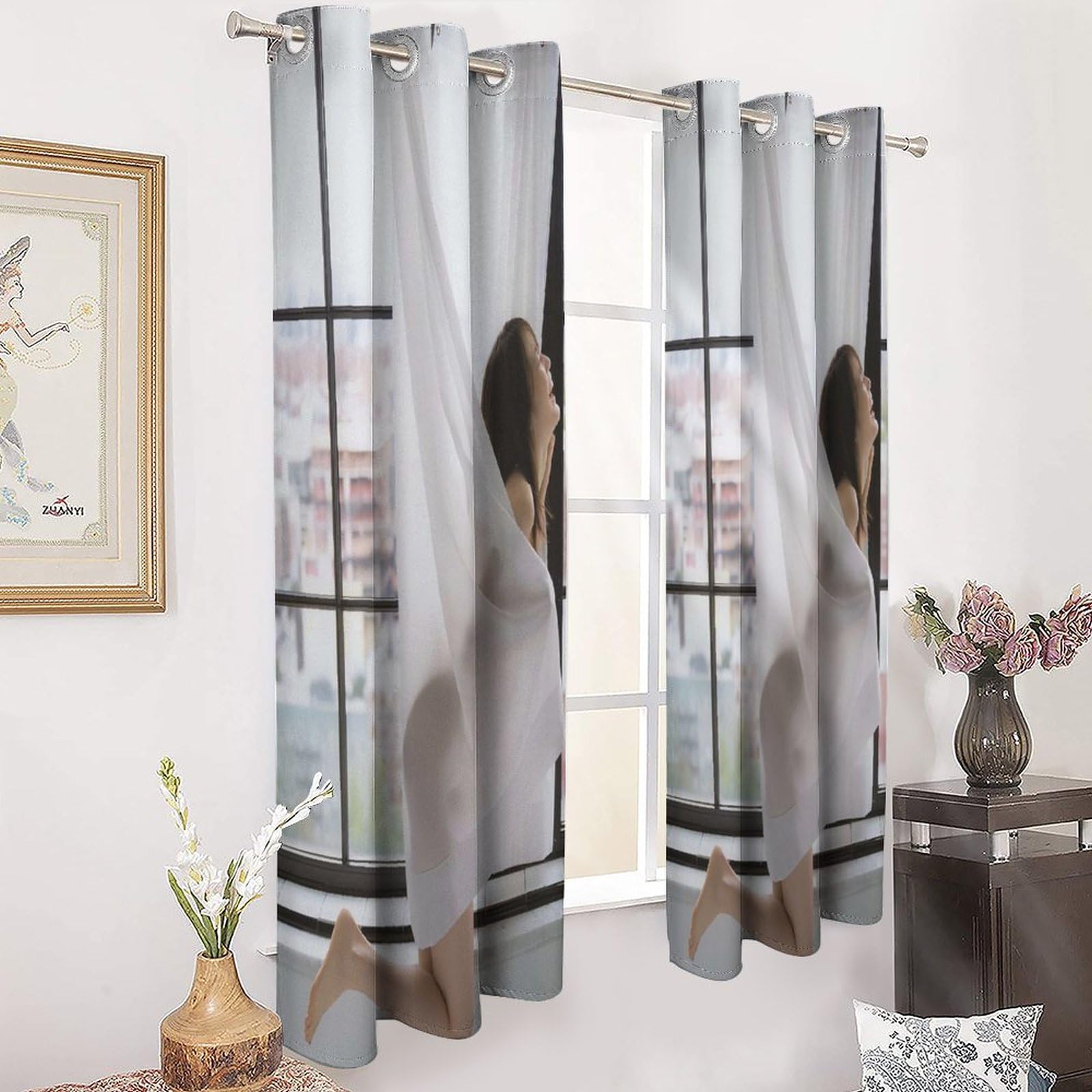 Amazon｜生田絵梨花 (2) 1級遮光 カーテン 90%-99% 穴あきカーテン（2